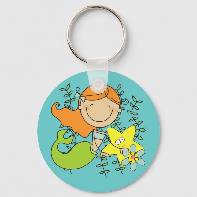Redhead Mermaid Key Ring (Front)