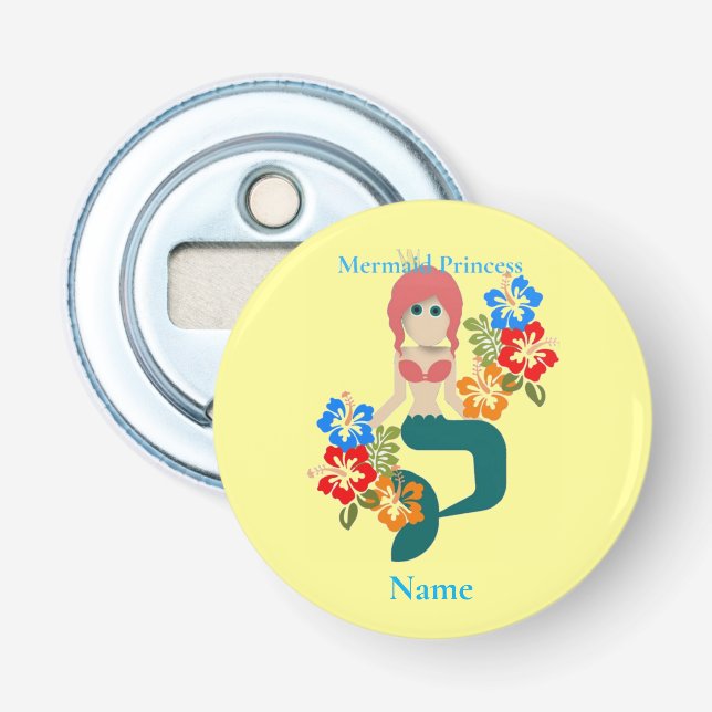 Redhead Mermaid Princess Thunder_Cove Bottle Opener (Front)