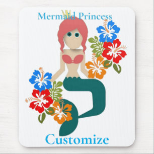 Redhead Mermaid Princess Thunder_Cove Mouse Pad