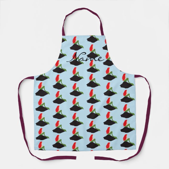 Redhead Mermaid Sitting Thunder_Cove Apron (Front)