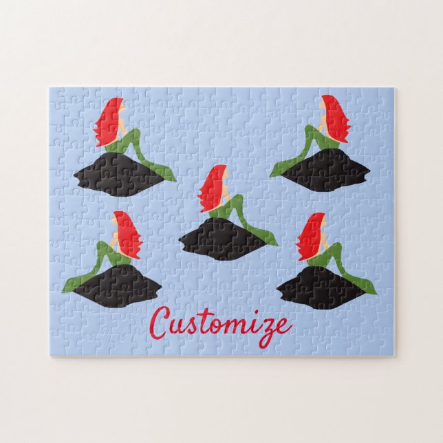 Redhead Mermaid Sitting Thunder_Cove  Jigsaw Puzzle (Horizontal)