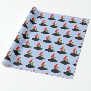 Redhead Mermaid Sitting Thunder_Cove Wrapping Paper