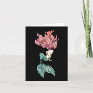 Redhead Mermaid Sticker Card