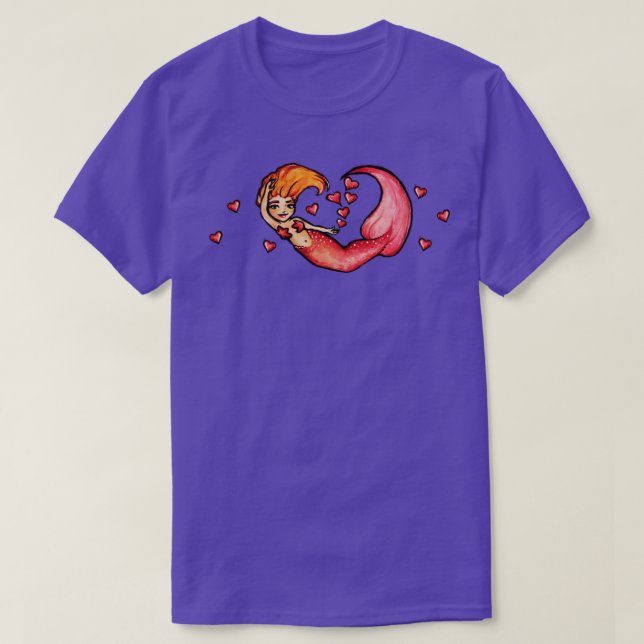 Redhead Mermaid T-Shirt (Design Front)