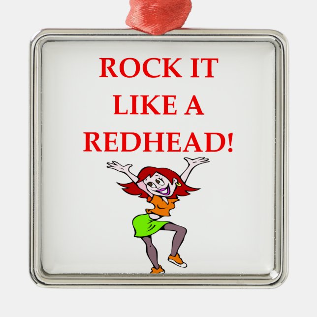 redhead metal tree decoration (Front)