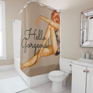 Redhead Pin up Shower Curtain