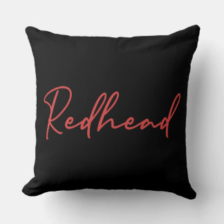 Redhead Polka Black Cushion
