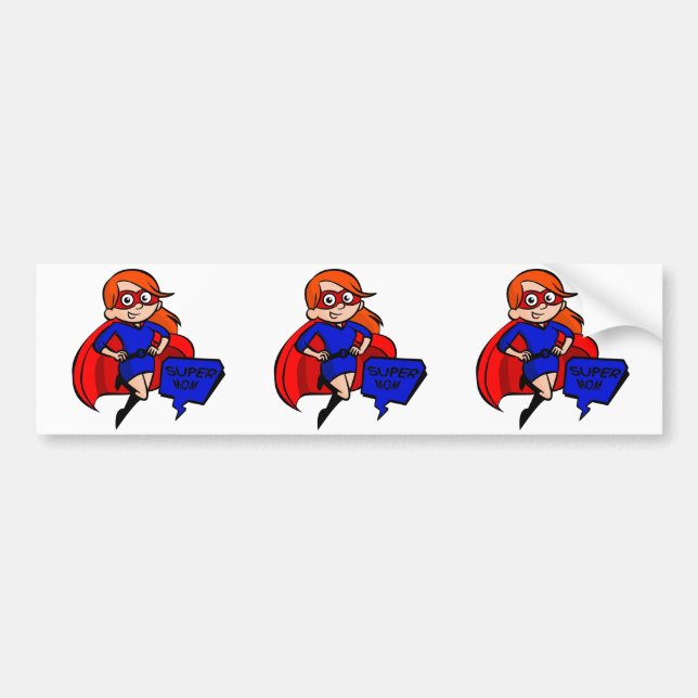 redhead super mum bumper sticker (Front)