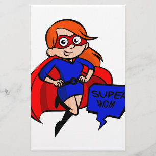 redhead super mum stationery