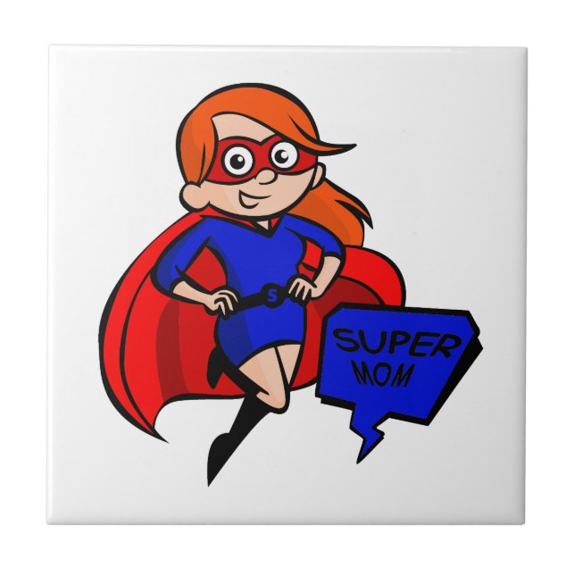 redhead super mum tile (Front)