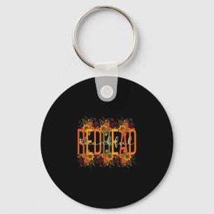 Redhead Thanksgiving Red-haired Woman Key Ring