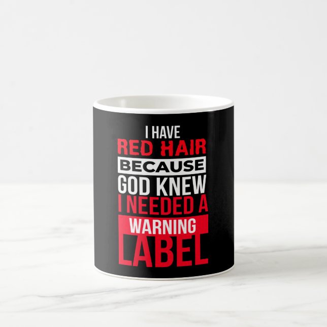 Redhead Warning Label Mc1r Red Hair Coffee Mug (Center)
