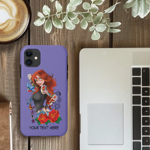 Redhead Woman Tattoos iPhone 11 Case