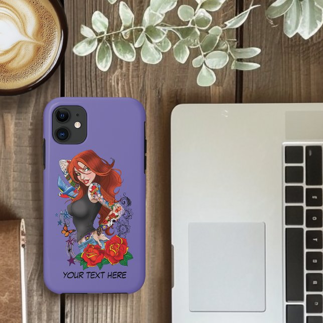 Redhead Woman Tattoos Case-Mate iPhone Case (Creator Uploaded)