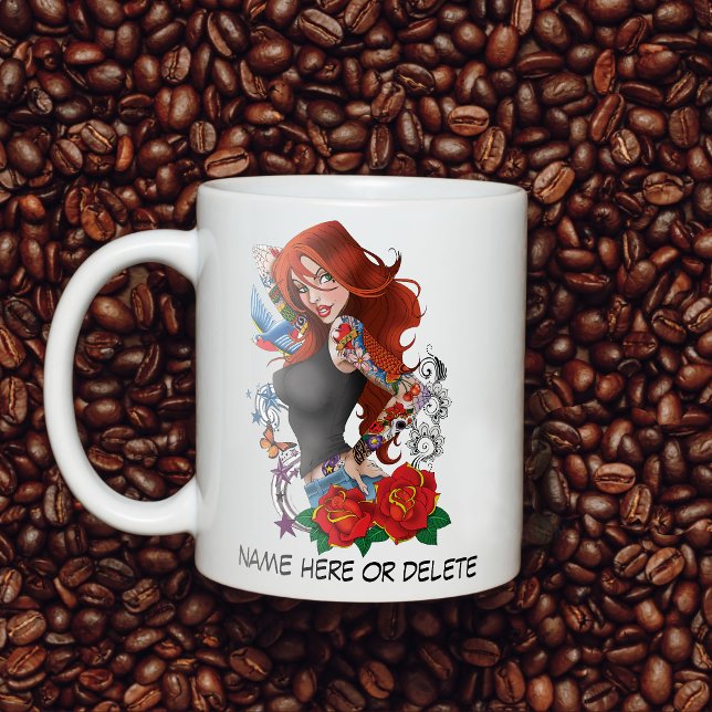 Redhead Woman Tattoos Coffee Mug (Creator Uploaded)
