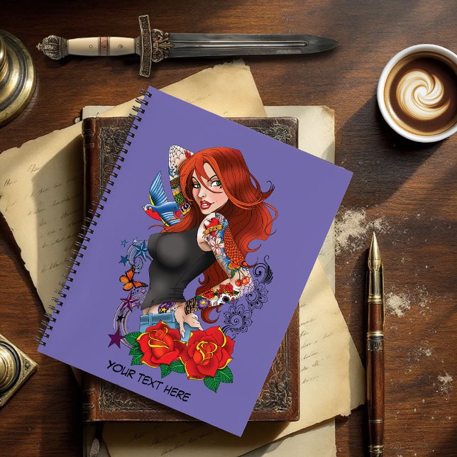 Redhead Woman Tattoos Notebook (Creator Uploaded)