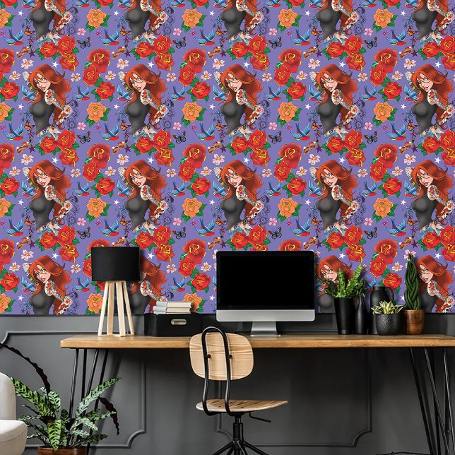 Redhead Woman Tattoos Wallpaper (Creator Uploaded)