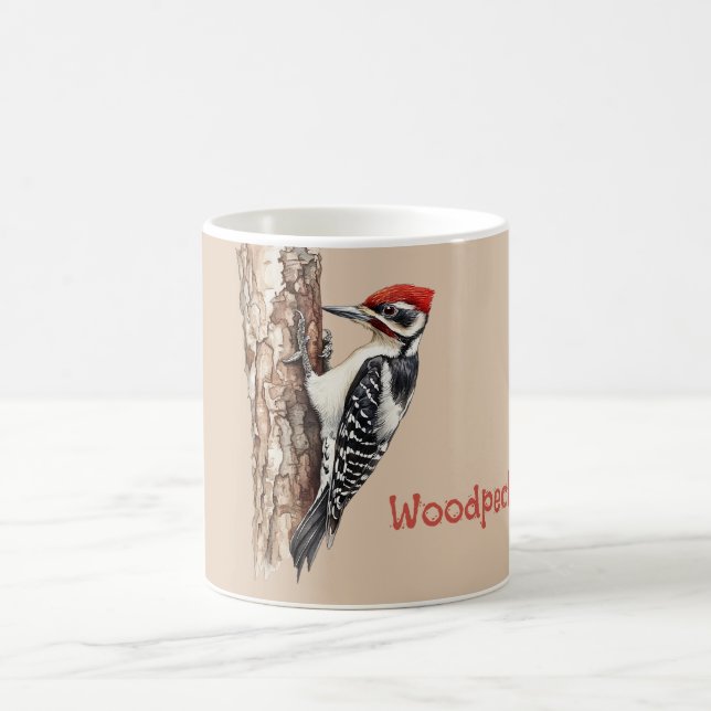 Redhead Woodpecker Bird Coffee Mug (Center)