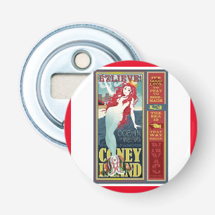 redheaded coney island mermaid bottle opener