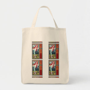 redheaded coney island mermaid tote bag