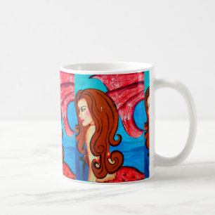 redheaded mermaid coffee mug