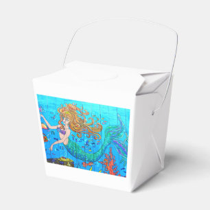 redheaded mermaid favour box