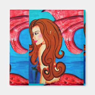 redheaded mermaid magnet