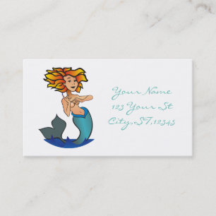Redheaded Mermaid Thunder_Cove Business Card