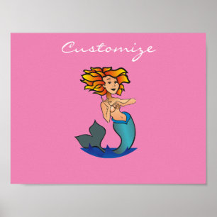 Redheaded Mermaid Thunder_Cove Poster