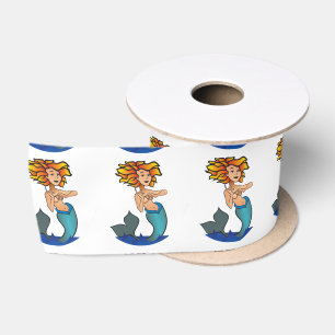 Redheaded Mermaid Thunder_Cove Satin Ribbon
