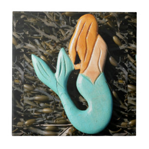 redheaded mermaid tile