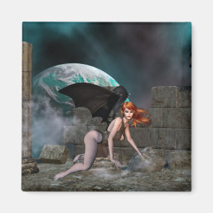 Redheaded Vampress - Fantasy/Goth Magnet
