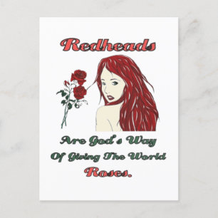 Redheads Are God's Roses Postcard