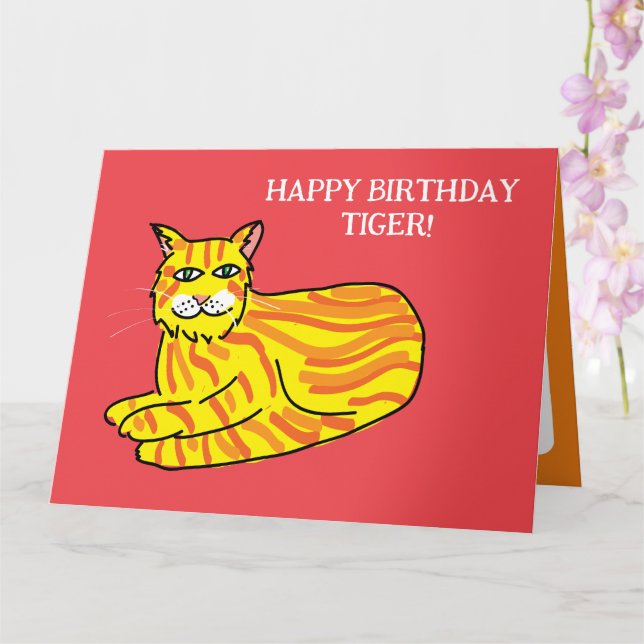 Redheads ginger cats tabby red hair birthday card (Orchid)