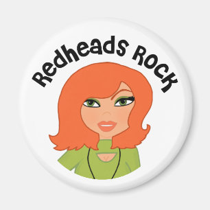 Redheads Rock Standard, 2¼ Inch Round Magnet
