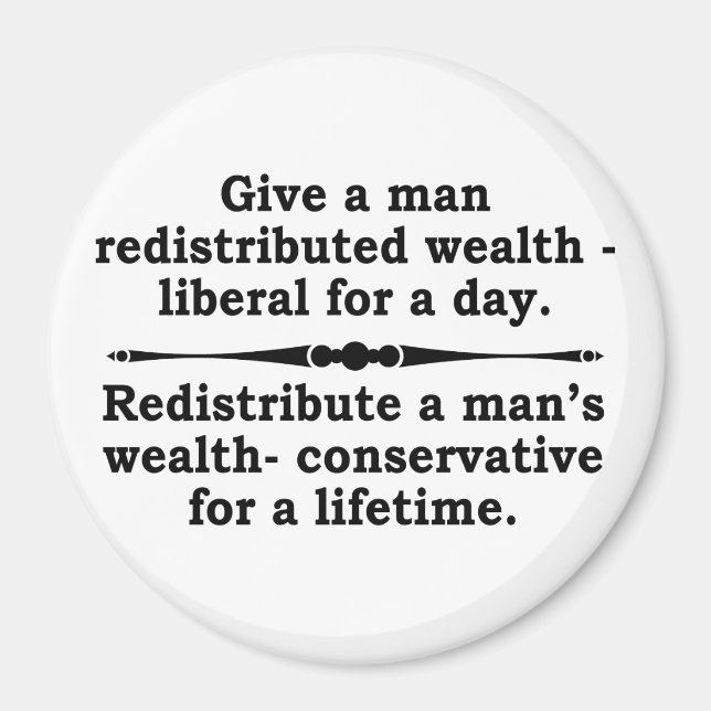 Redistribute wealth? magnet (Front)