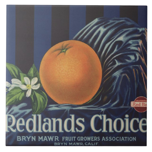 Redlands Choice Orange Crate Label Tile (Front)