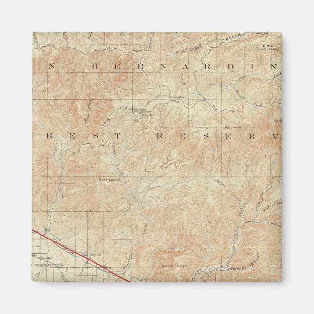 Redlands quadrangle showing San Andreas Rift Magnet (Front)