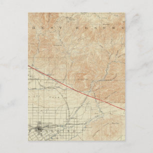 Redlands quadrangle showing San Andreas Rift Postcard