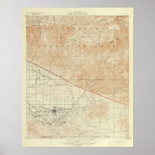 Redlands quadrangle showing San Andreas Rift Poster