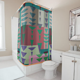 Redman4u2 Geometric Graphic Motif Modern Trend  Shower Curtain