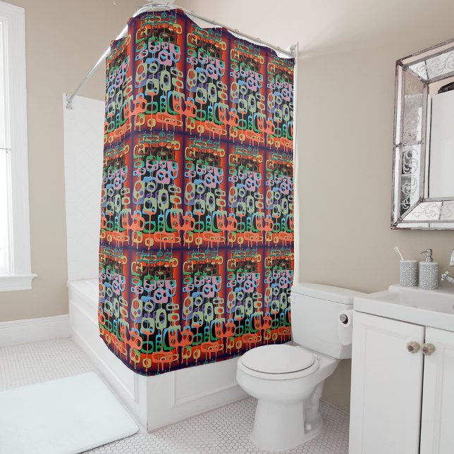 Redman4u2 Geometric Graphic Motif Modern Trend  Shower Curtain (Creator Uploaded)