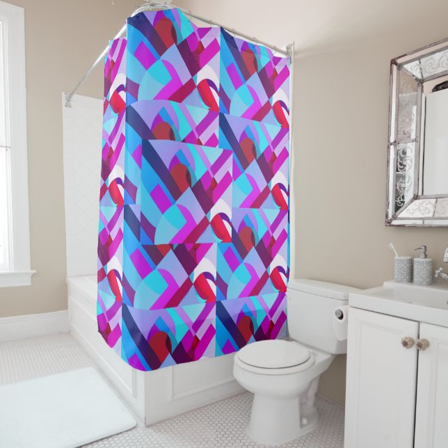 Redman4u2 Geometric  Shower Curtain (In Situ)