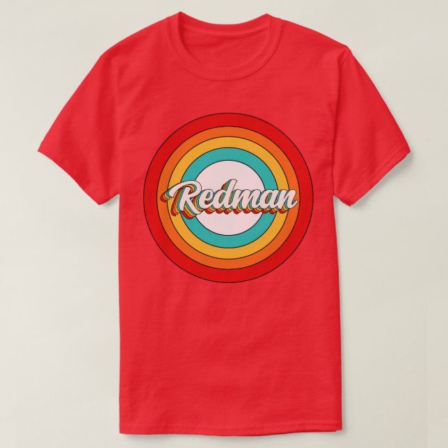 Redman Name Shirt Vintage Redman Circle (Design Front)