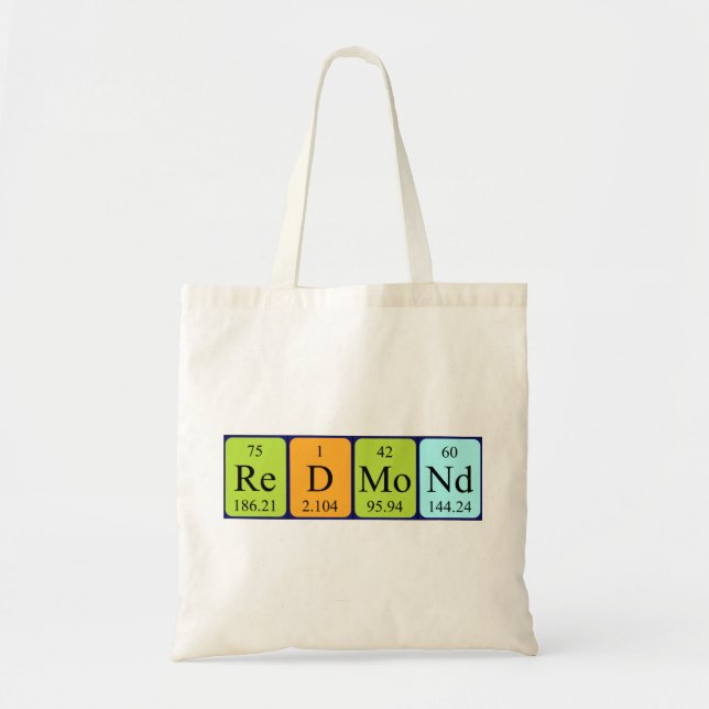 Redmond periodic table name tote bag (Front)