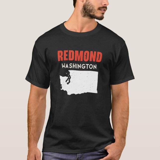 Redmond Washington USA State America Travel Washin T-Shirt (Front)