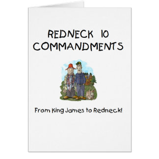 Redneck 10 Commandments Card