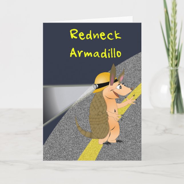 Redneck Armadillo Greeting Card (Front)