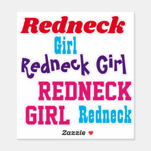 Redneck Girl Clear Stickers Car or Laptop Notebook