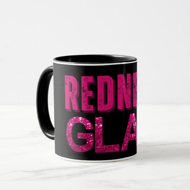 Redneck Glam Pink Glitter Mug (Front Left)